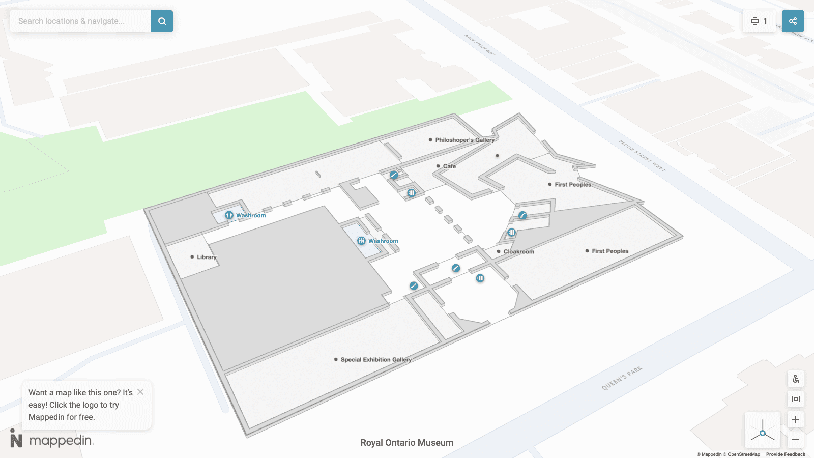 Royal Ontario Museum map preview