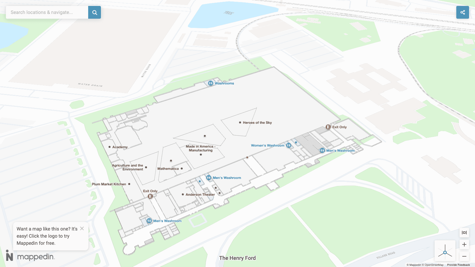 The Henry Ford map preview